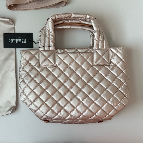 NWT MZ Wallace Mini Metro Tote Deluxe in Pale Rose Gold - Picture 4 of 11